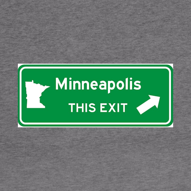 Minneapolis, Minnesota Highway Exit Sign by Starbase79